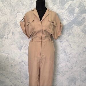H&M Women's Tan Sleeveless Jumpsuit size 2